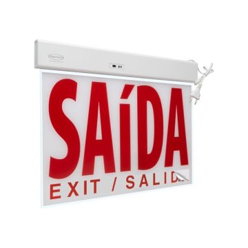 Sinalização de Saída 50x32cm Vermelha